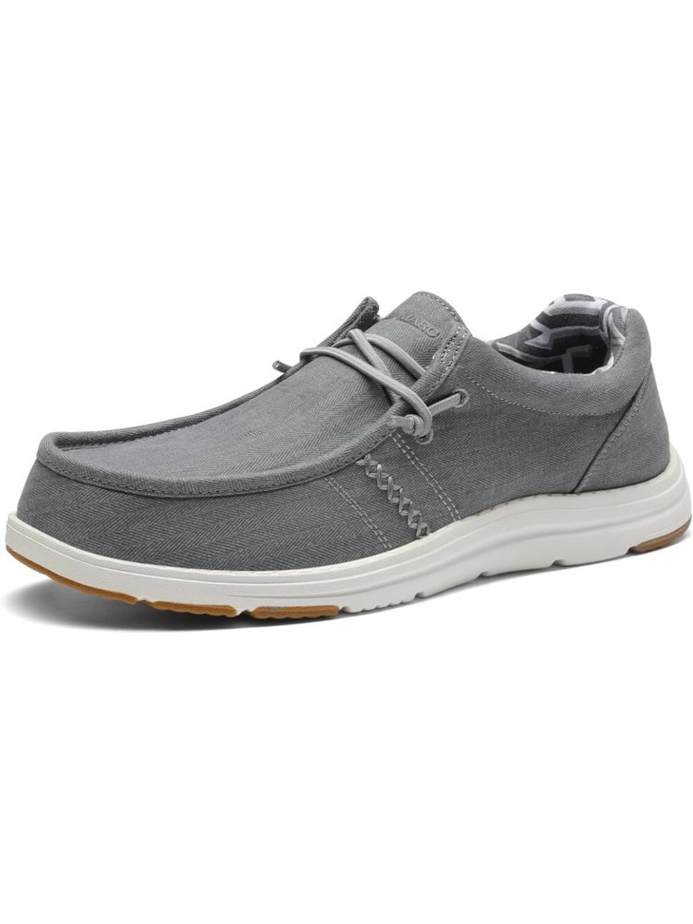 Bruno Marc Men's Grey Arch Round Toe Breathable Flexible Casual Slip On Loafers